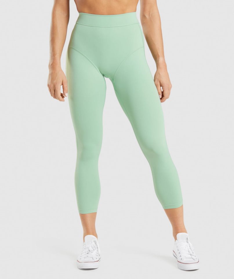 Women's Gymshark KK Fit 7/8 Leggings Light Green | CA 78630A